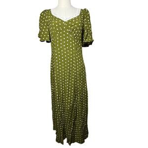 Olive Green Boutique Dress - Sweetheart Neckline with Lace - Size SMALL - NWOT